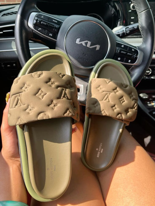 Olive Green Cloud 9 Sandals