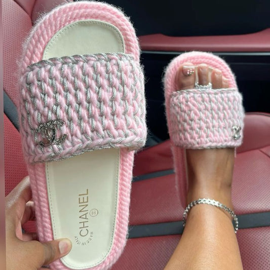 Knitted Chic CC Sandals